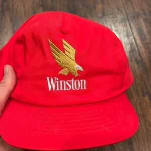 Vintage Winston Cigarettes Snapback Trucker Hat 90s Unworn concept international
